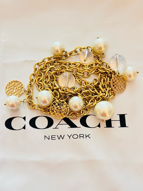 Coach Y2K Pearl and Charm Necklace - Picture 12 of 13